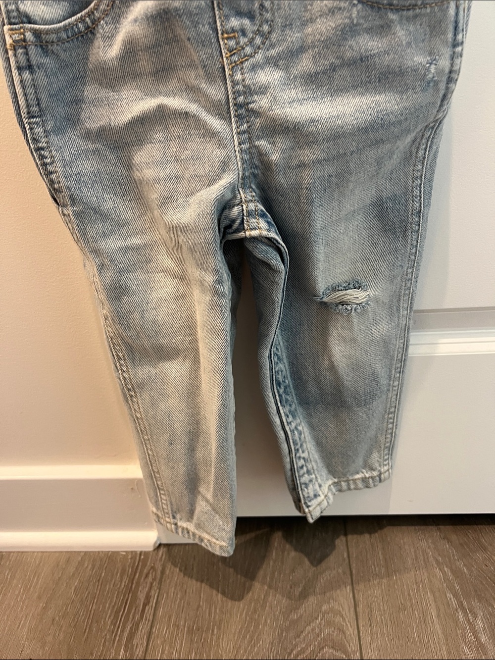 Old Navy Light Wash Denim Kids Overalls - Picture 5 of 5